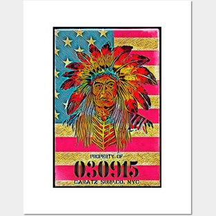 INDIAN HEAD FLAG Posters and Art